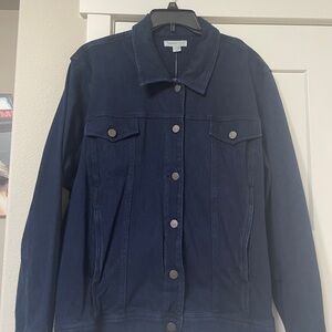 Coldwater Creek Dark Blue Jean Jacket